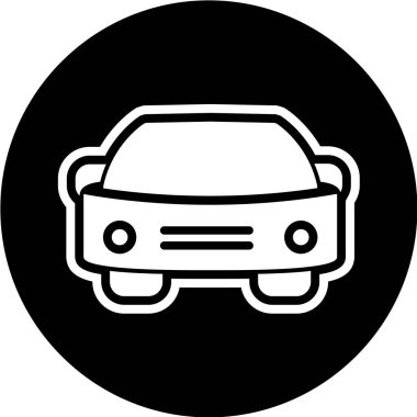 araba simgesi vektörü siyah