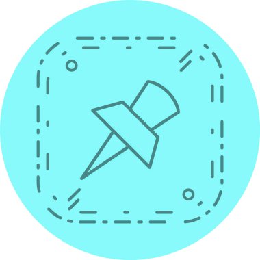 Moda Biçimli Pin Simgesi Ayrı Arka Gruplandırılmış