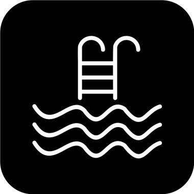 Yüzme havuzu ikonu. vektör illüstrasyonu