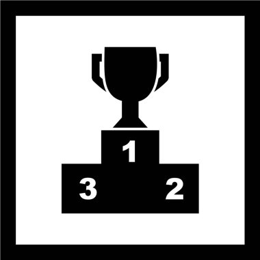 Altın kupa ikonunun vektör illüstrasyonu