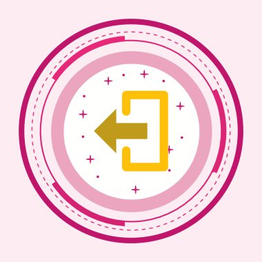 Moda Biçiminde Çıkış Simgesi İzole Arkaplan