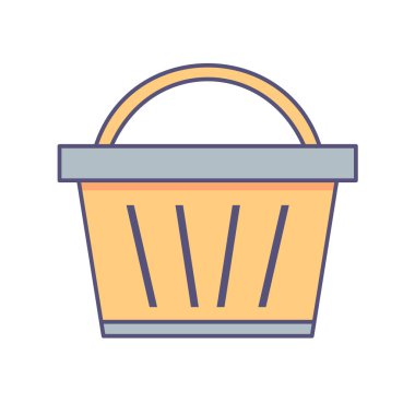 beyaz arkaplanda kamp konsepti vektör simgesi 