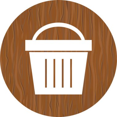 Piknik sepeti simgesi Moda Biçimli İzole Arkaplan