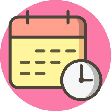 İş Bitiş Tarihi Simgesi Moda Biçiminde İzole Arkaplan   