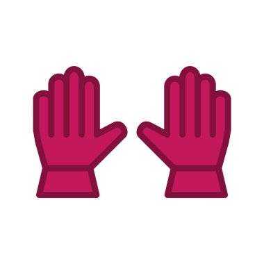 Moda Biçiminde Eldiven Simgesi İzole Arkaplan      
