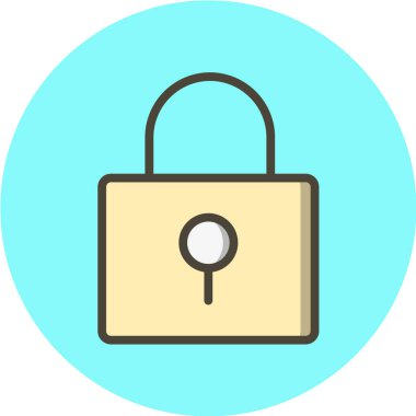 Asma kilit vektör simgesi. Güvenlik işareti. güvenlik sembolü