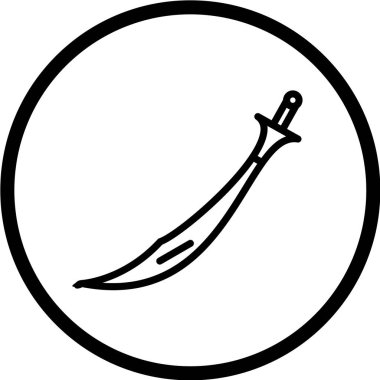 kılıç simgesi vektör illüstrasyonu