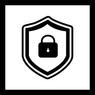 Çevrimiçi Koruma Simgesi Moda Biçimli İzole Arkaplan      