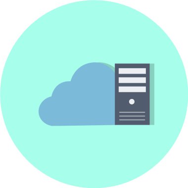 bulut hesaplama simgesi, vektör illüstrasyonu