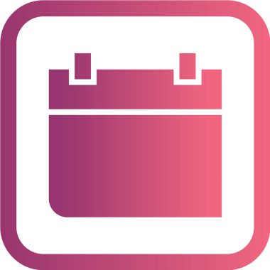 Pembe takvim simgesinin vektör illüstrasyonu