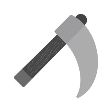 Tırpan Simgesi Moda Biçiminde İzole Arkaplan      