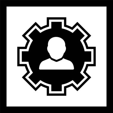 Moda Biçimli İzole Arkaplan Yönetimi Simgesi 