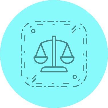 Moda Biçimli Ayırılmış Arkaplanda Denge Simgesi  