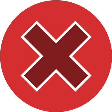 Haçlı bir kırmızı ve beyaz simgenin vektör çizimi