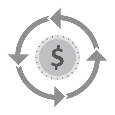  Para Akımı Simgesi Moda Biçiminde İzole Arkaplan    