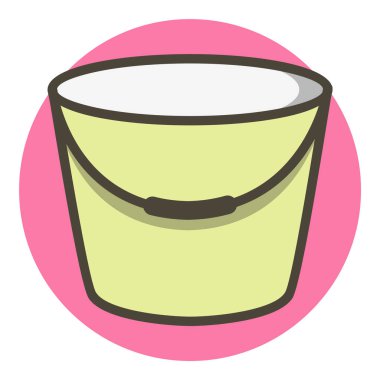 Kova Simgesi Moda Biçiminde İzole Arkaplan      