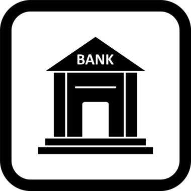 banka simgesi modada izole edilmiş arkaplan      