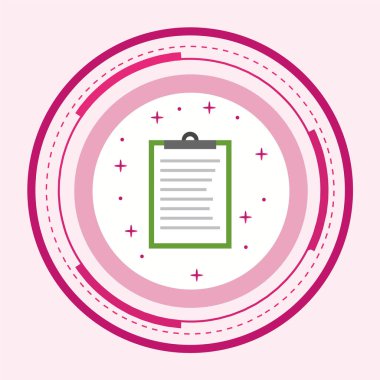 Pembe kalemli bir kağıdın vektör çizimi