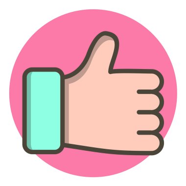 başparmak yukarı simgesi, vektör illüstrasyonu