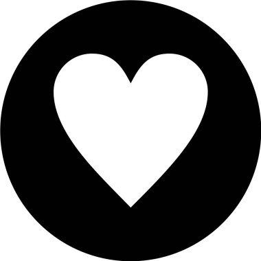 Kalp ikonu vektör illüstrasyonu