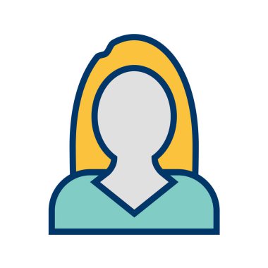 kullanıcı avatar çizgisi vektör simgesi