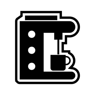 Kahve Üreticisi Simgesi Moda Tarzı İzole Arkaplan