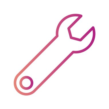 İngiliz anahtarı simgesi. vektör illüstrasyonu