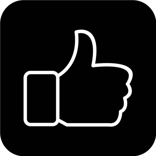 thumb up icon, vector illustration