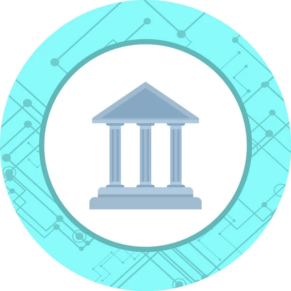 Іконка Банку Модному Стилі Ізольований Фон — стоковий вектор
