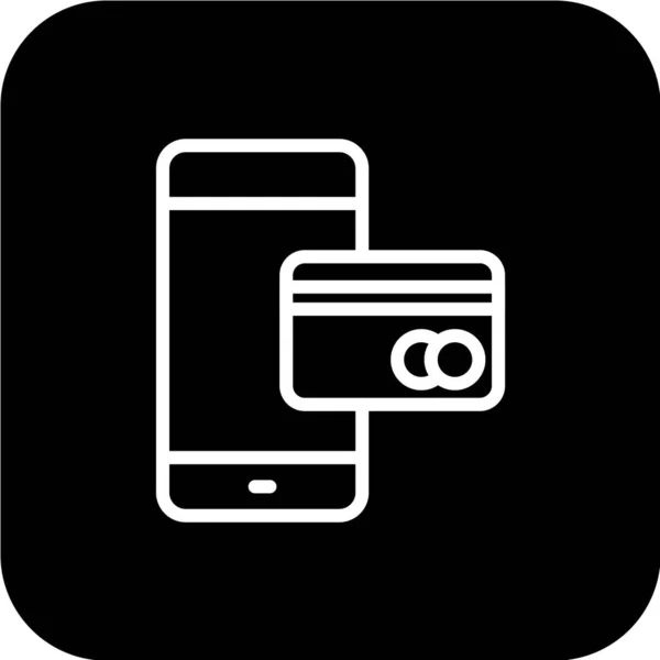 Smartphone Con Tarjeta Crédito — Archivo Imágenes Vectoriales