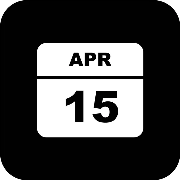 Icona Del Calendario Con Data Illustrazione Vettoriale — Vettoriale Stock