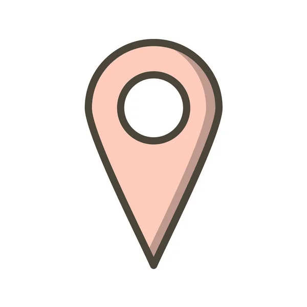 Mapa Pin Icono Vector Ilustración — Vector de stock