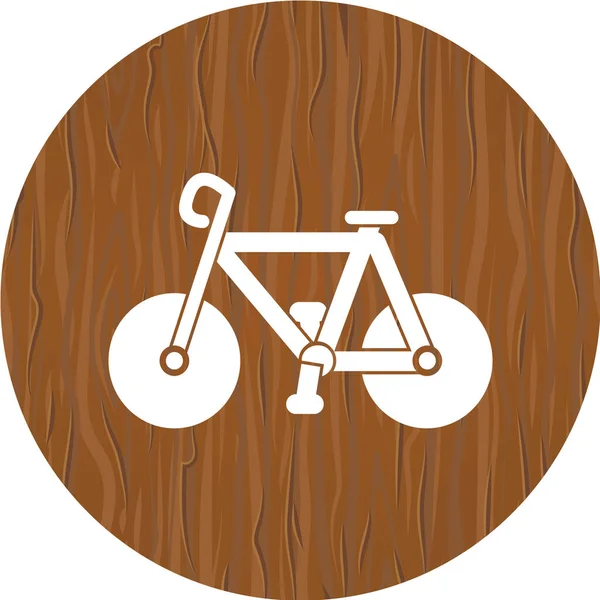 Ícone Bicicleta Estilo Cartoon Isolado Fundo Branco — Vetor de Stock