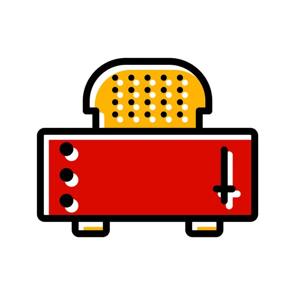 Slice Toaster Icon Trendy Style Isolated Backgroun — Stock Vector