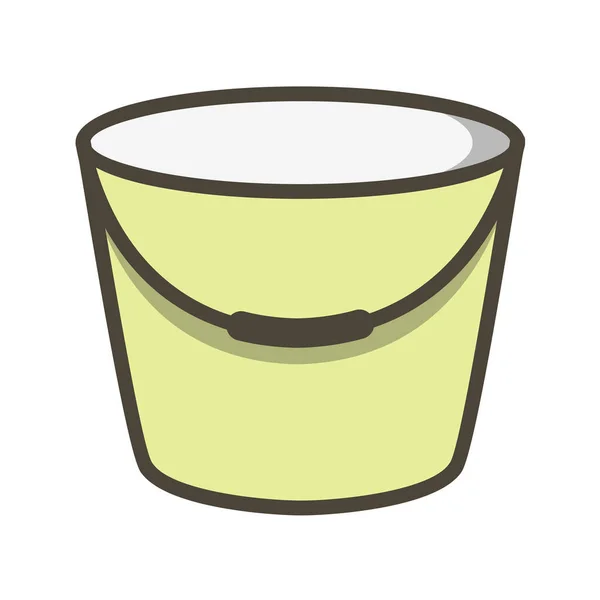Bucket Icon Cartoon Style Isolated White Background — Stock Vector