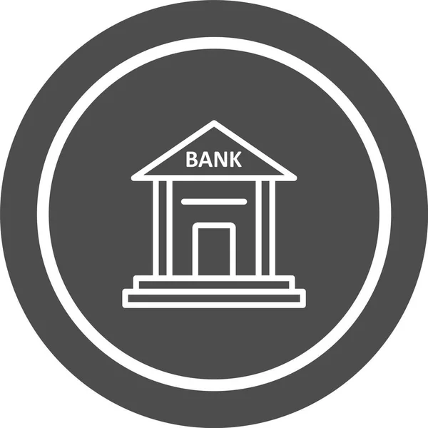 Icône Banque Arrière Plan Isolé Style Tendance — Image vectorielle