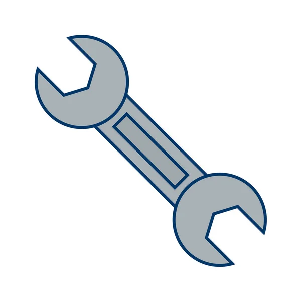 Значок Ключа Плоскому Стилі Ізольовано Білому Тлі Ремонт Сервіс Символ — стоковий вектор