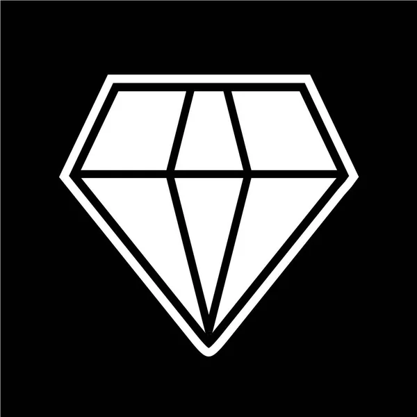 Ícone Diamante Ilustração Vetorial —  Vetores de Stock