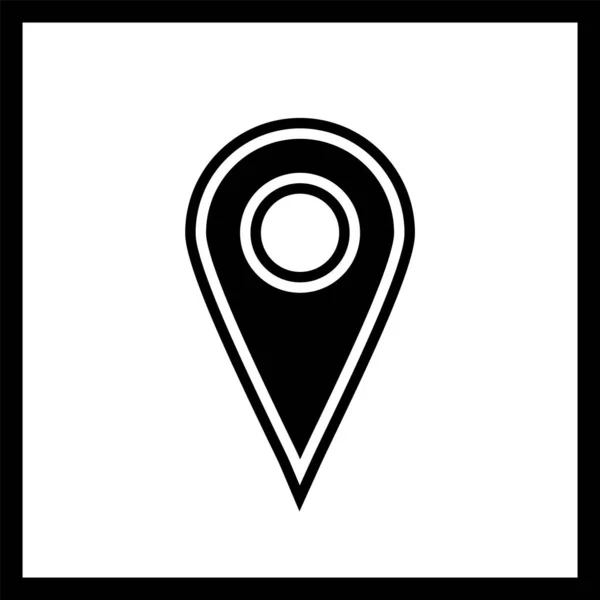 Locatie Pictogram Trendy Stijl Geïsoleerde Achtergrond — Stockvector