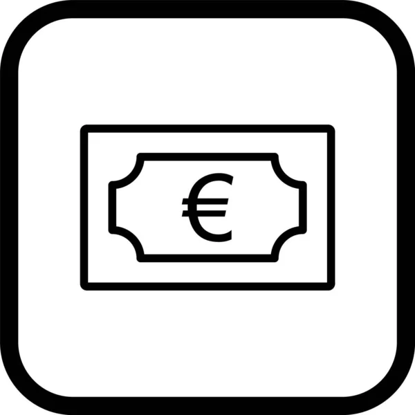 Euro Pictogram Trendy Stijl Geïsoleerde Achtergrond — Stockvector