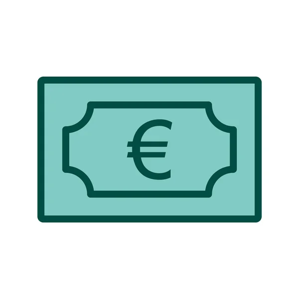 Euro Pictogram Trendy Stijl Geïsoleerde Achtergrond — Stockvector