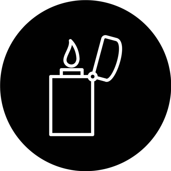 Vektorillustration Des Einzelnen Isolierten Kerzensymbols — Stockvektor