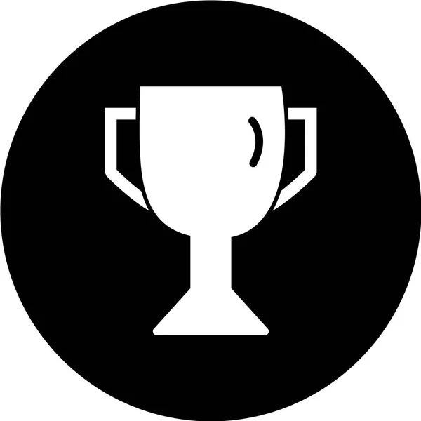 Значок Кубку Трофею Чорному Фоні — стоковий вектор