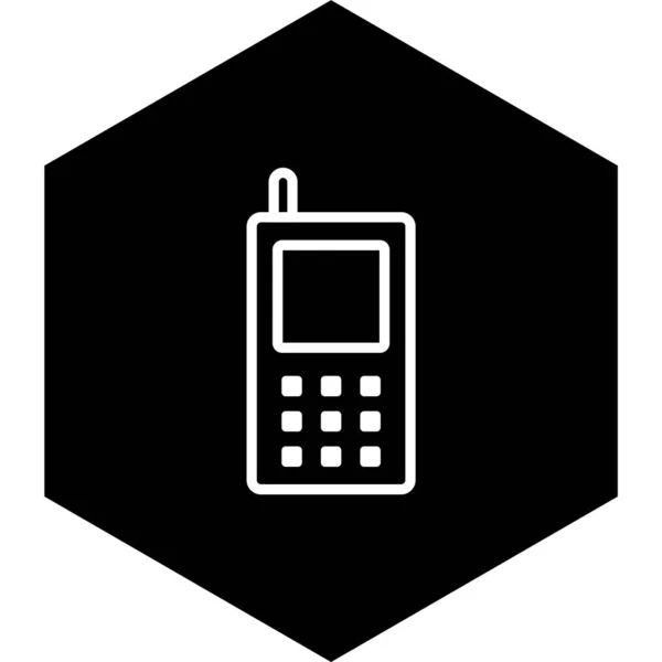 Icono Del Teléfono Celular Estilo Moda Fondo Aislado — Archivo Imágenes Vectoriales