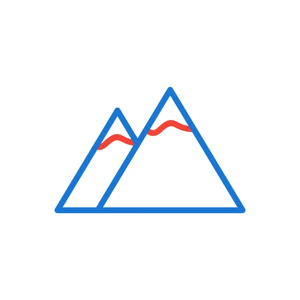 Icono Las Montañas Estilo Moda Fondo Aislado — Vector de stock