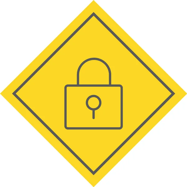 Vector Illustration Security Lock Icon — Stock Vector