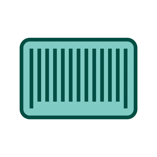 Barcode Symbol Trendigen Stil Isolated Backgroun — Stockvektor