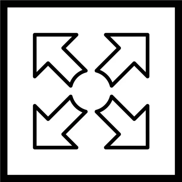 白い背景に孤立した黒のスタイルで矢印アイコン 方向記号ベクトルイラスト — ストックベクタ