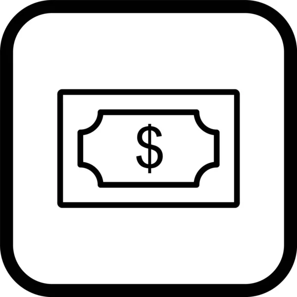 Икона Доллара Модном Стиле Изолированный Фон — стоковый вектор