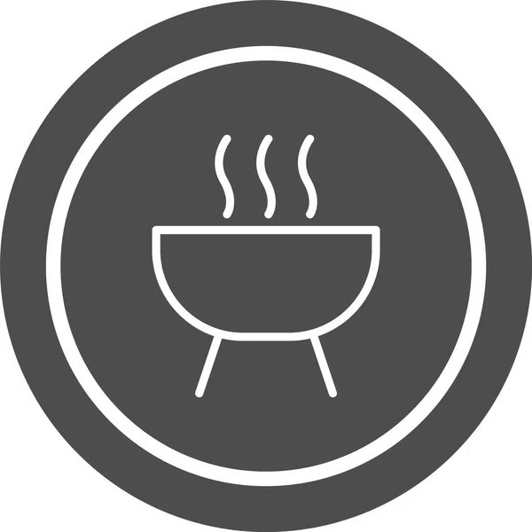 Barbecue Icoon Trendy Stijl Geïsoleerde Achtergrond — Stockvector